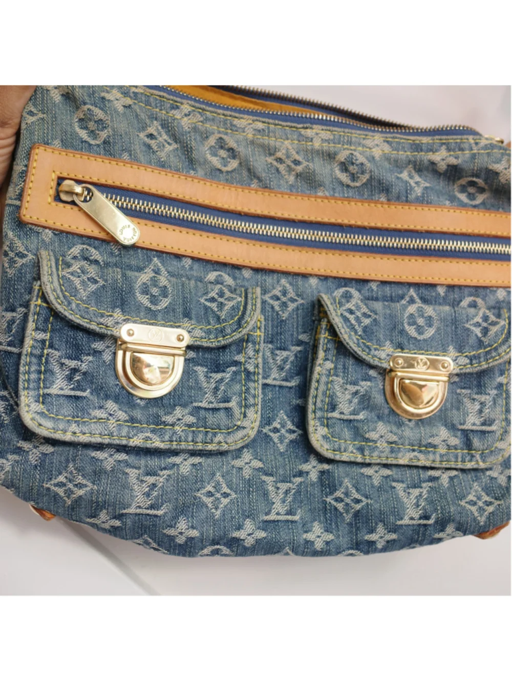LOUIS VUITTON Vintage Blue Denim Baggy PM